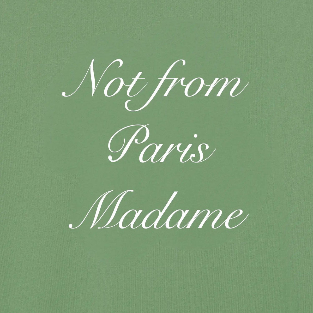 Drôle De Monsieur Slogan Calligraphy T-shirt Licht Groen