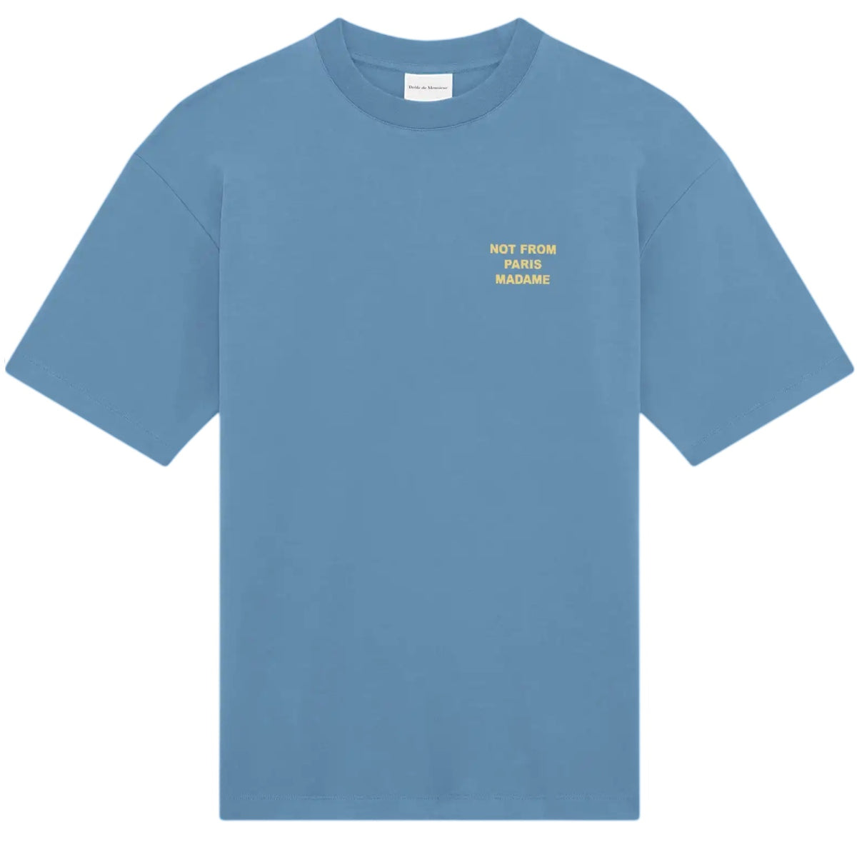Drôle De Monsieur Slogan T-shirt Blauw