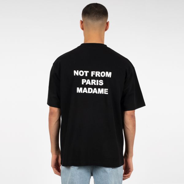 Drôle De Monsieur Slogan T-shirt Zwart