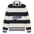 Drôle De Monsieur Drôle Embroidered Stripes Langærmet Polo Off White
