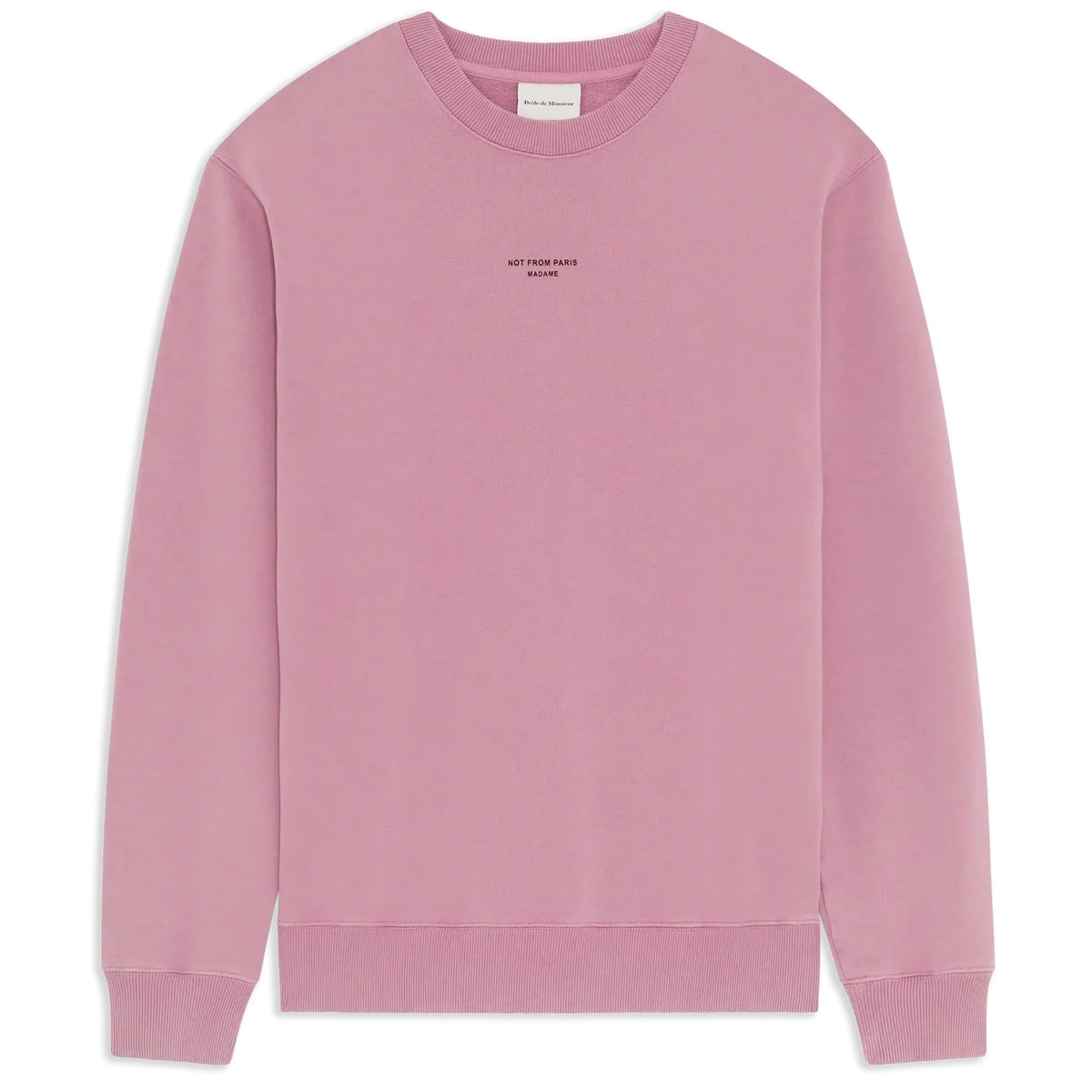 Drôle De Monsieur Slogan Classique Sweatshirt Pink
