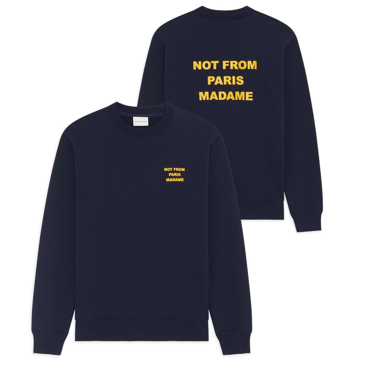 Drôle De Monsieur Slogan Sweater Navy