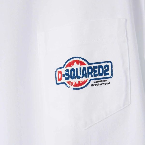 Dsquared2 Cool Fit Pocket T-shirt Wit