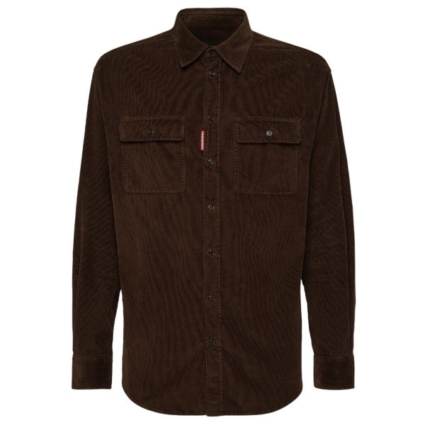 Dsquared2 Corduroy Overshirt Bruin