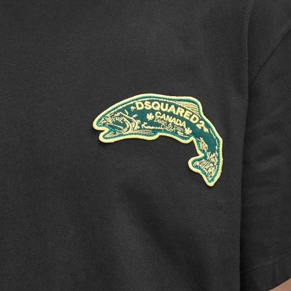 Dsquared2 Fish Logo T-shirt Zwart