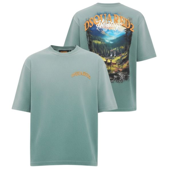Dsquared2 Heritage Loose Fit T-shirt Groen