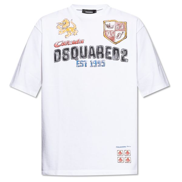 Dsquared2 Loose Fit T-shirt Wit
