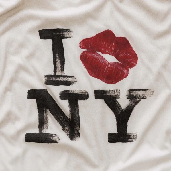 Duke + Dexter I Kiss NY T-shirt Wit