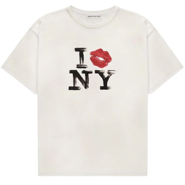 Duke + Dexter I Kiss NY T-shirt Wit