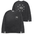 Duke + Dexter NY Paint Splatter Washed Longsleeve T-shirt Grijs