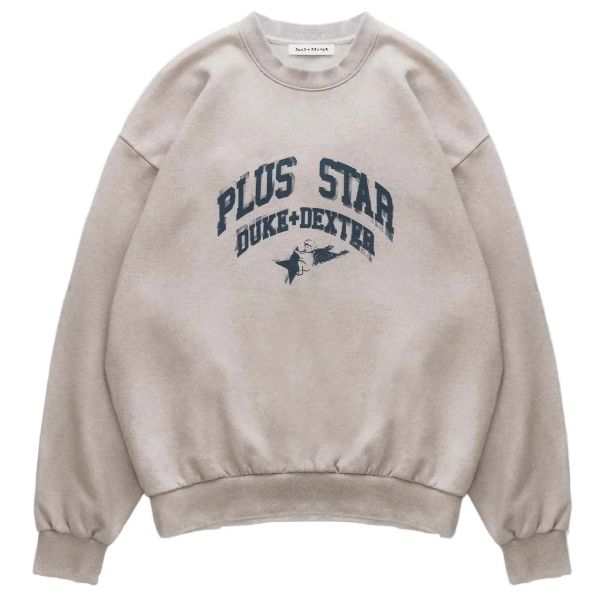 Duke + Dexter Plus Star Sweater Off White
