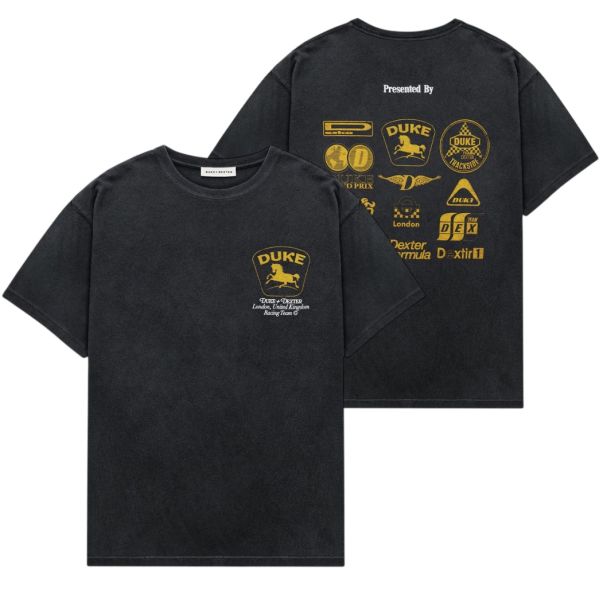 Duke + Dexter Sponsors Washed T-shirt Zwart