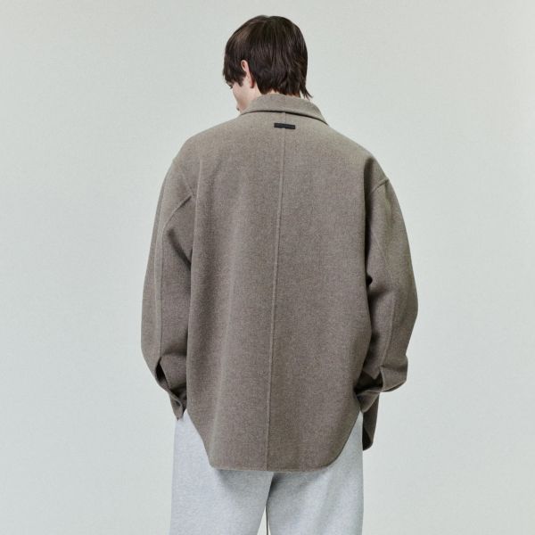 Fear Of God Wool Cashmere Overshirt Bruin