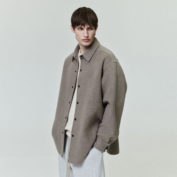 Fear Of God Wool Cashmere Overshirt Bruin