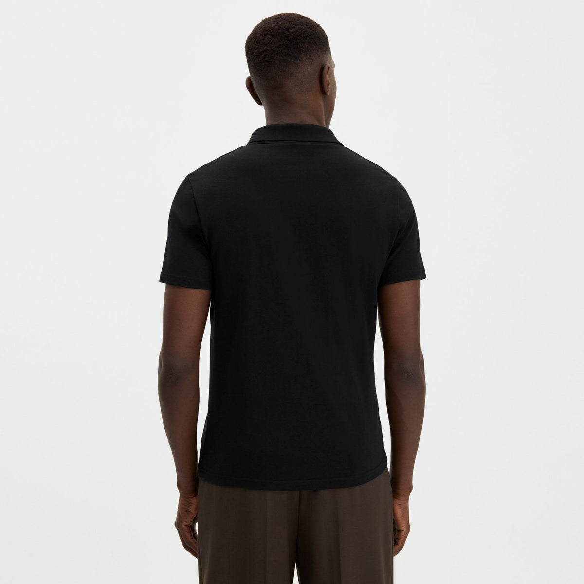 Filippa K Stretch Cotton Polo Zwart