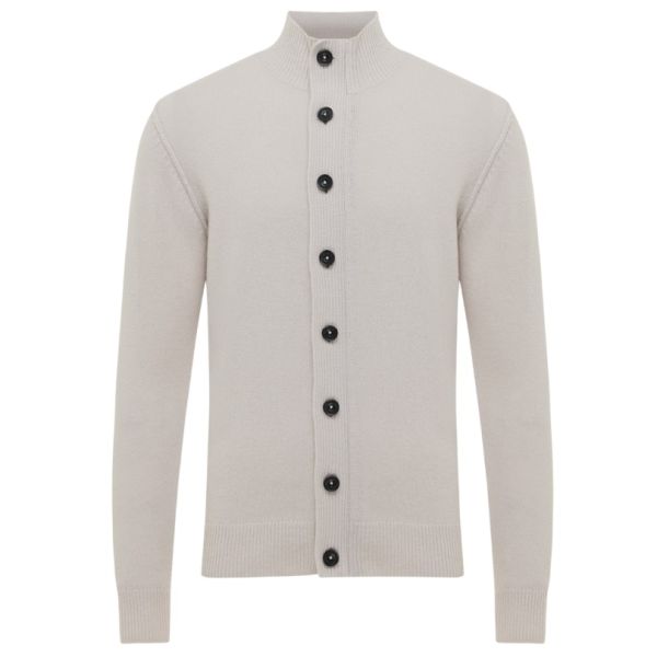 Genti 8 Buttons Cardigan Vest Off White