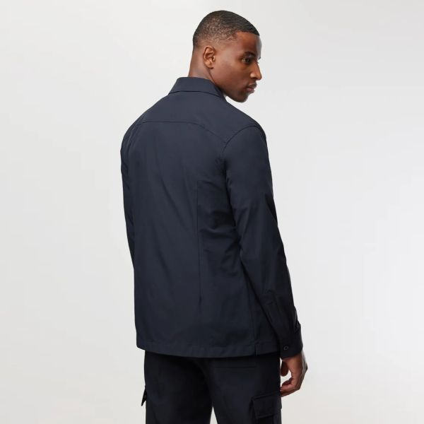Genti Bucks Monogram Overshirt Navy