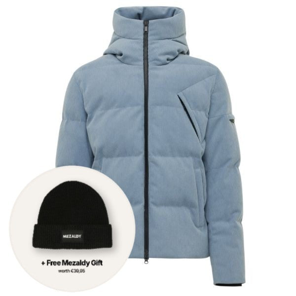 Genti Cross Rib Structured Puffer Blå
