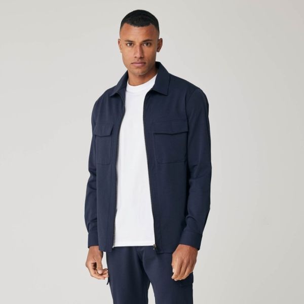 Genti Oaks Overshirt Navy