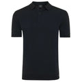 Genti Slim Button Polo Zwart