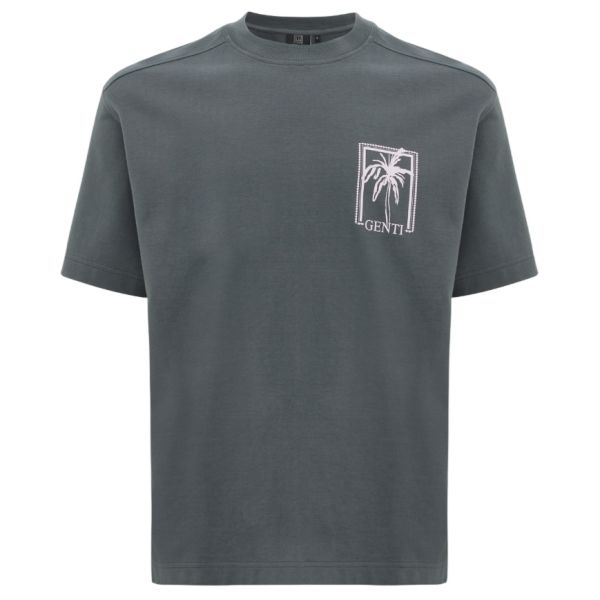 Genti Tropical T-shirt Antraciet
