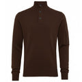 Genti Turtle 3 Buttons Sweater Donker Bruin