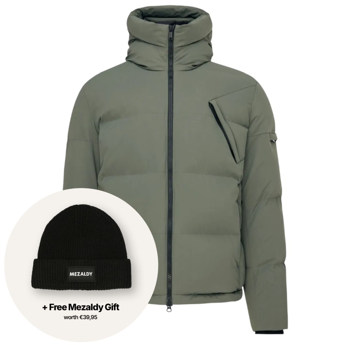 Genti Cross Puffer Grøn