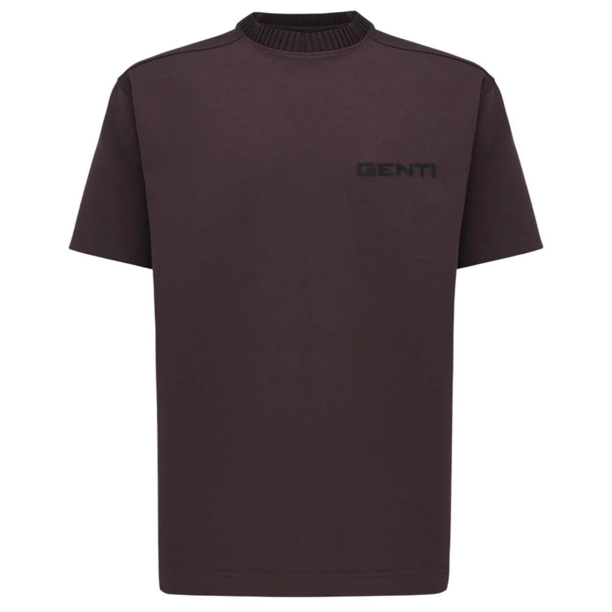 Genti broderet logo T-shirt bordeaux