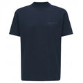 Genti T-shirt med broderet logo marineblå
