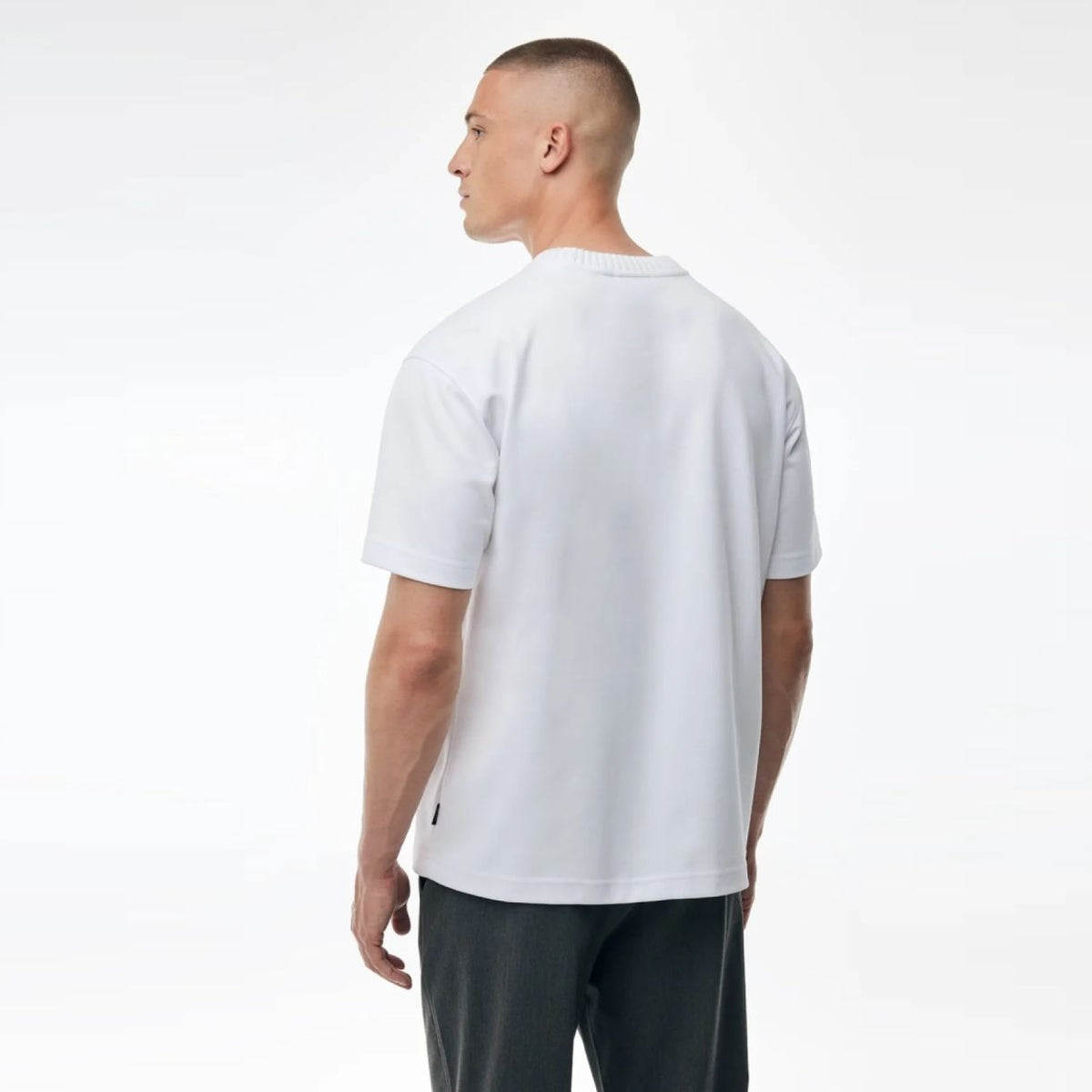 Genti T-shirt med broderet logo hvid