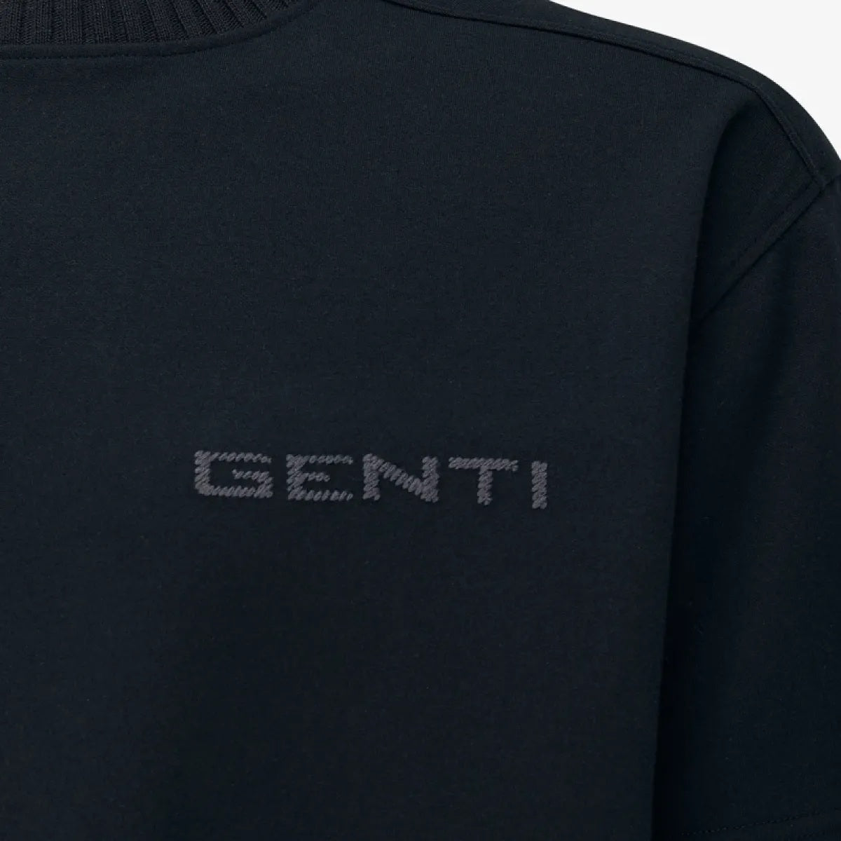 Genti broderet logo T-shirt sort