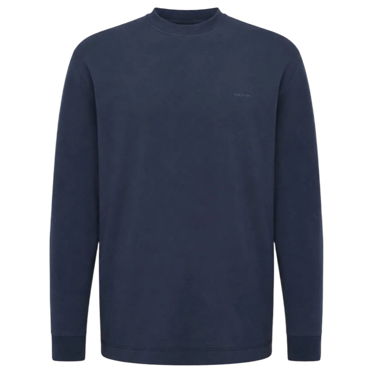 Genti Logo Langærmet T-shirt Mørkeblå