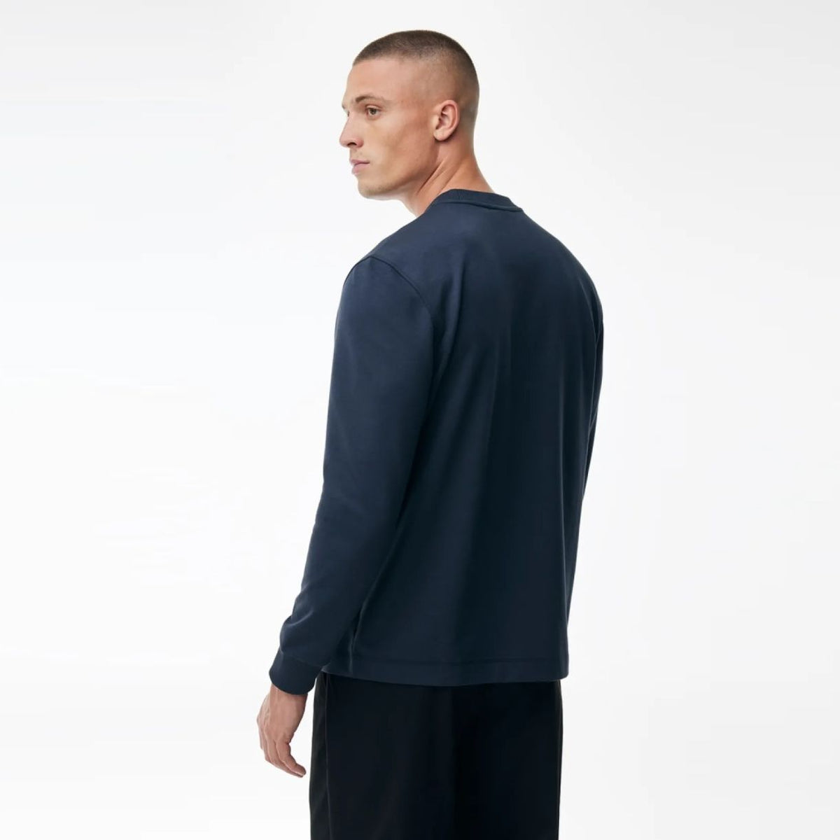 Genti Logo Langærmet T-shirt Mørkeblå
