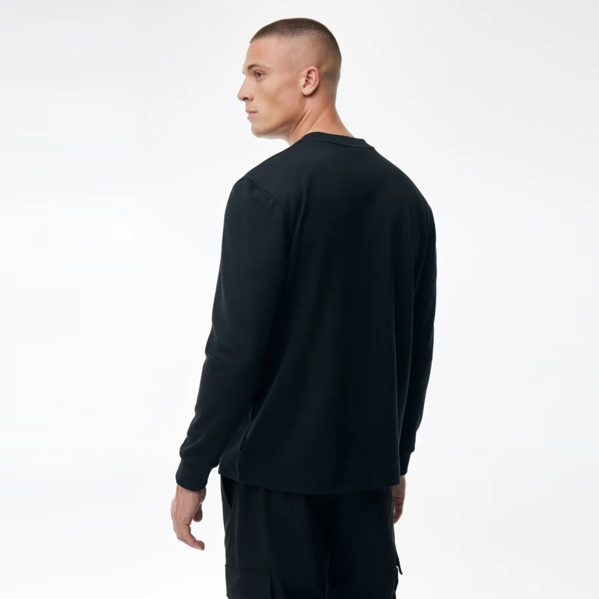 Genti Logo Langærmet T-shirt Sort
