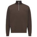 Genti Logo Turtle Half Zip Sweater Brun