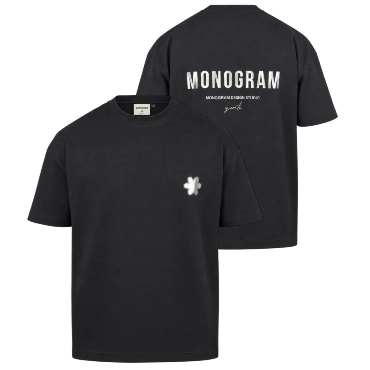 Genti Monogram T-shirt Sort