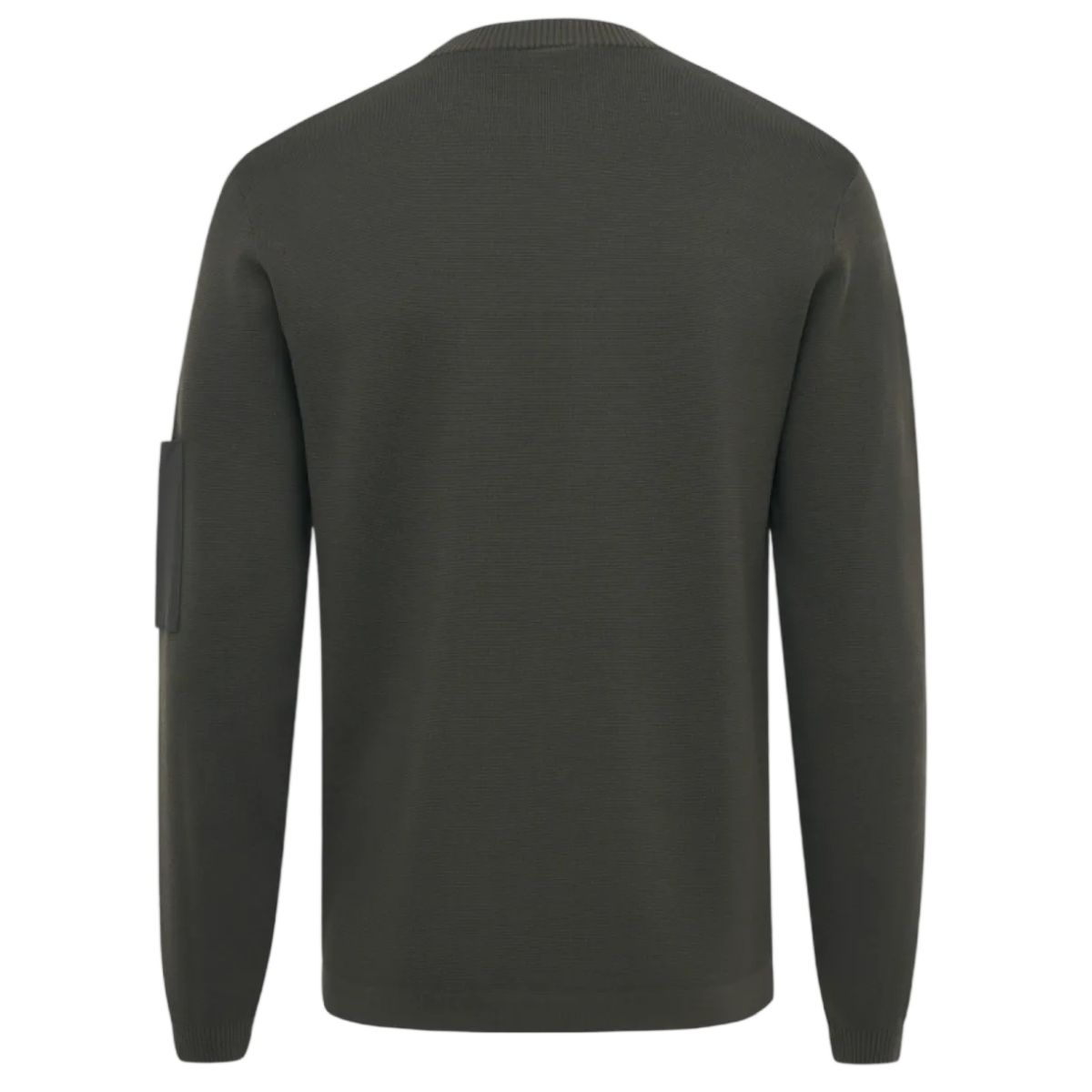 Genti Round Pocket Sweater Mørkegrøn