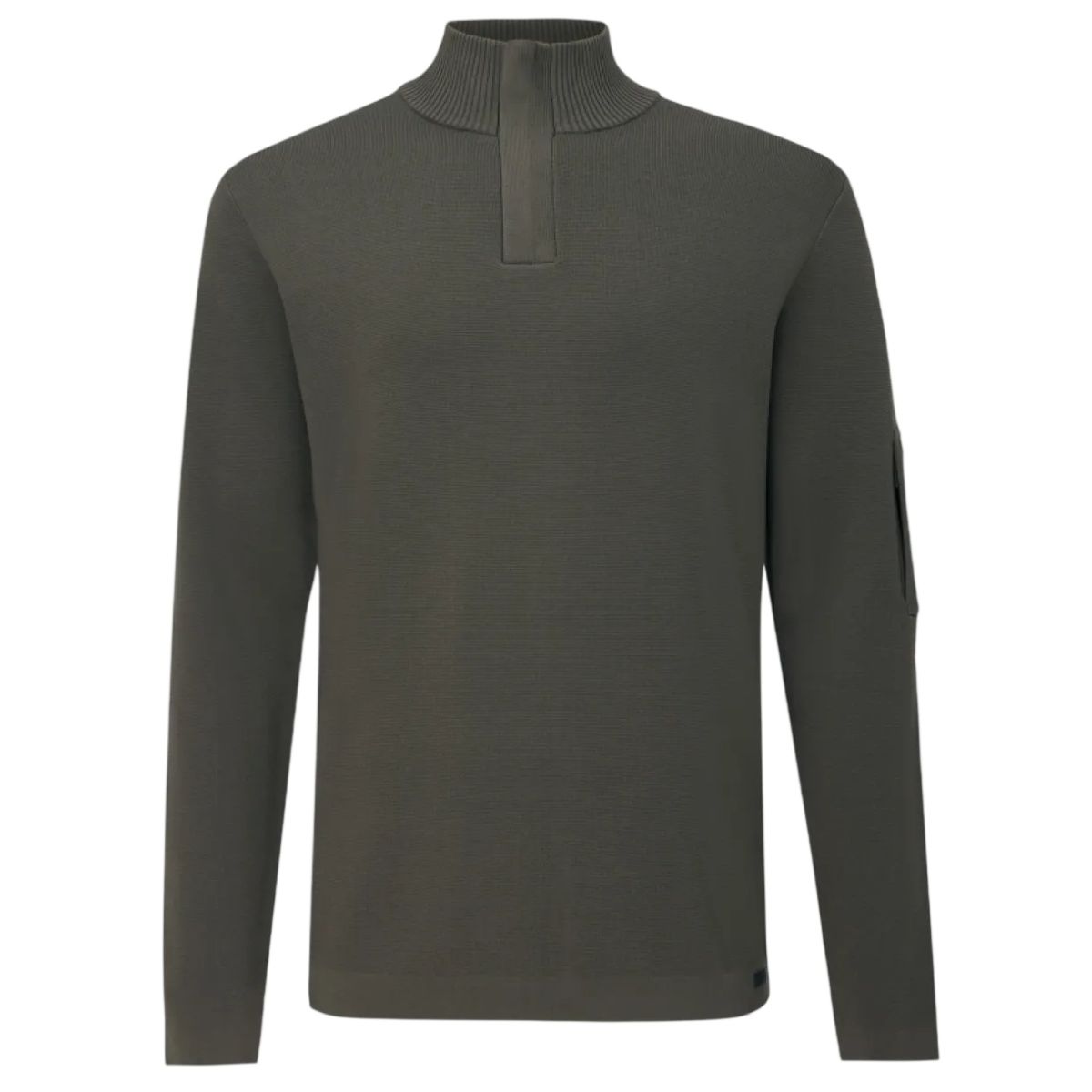 Genti Turtle Zip Sweater Mørkegrøn