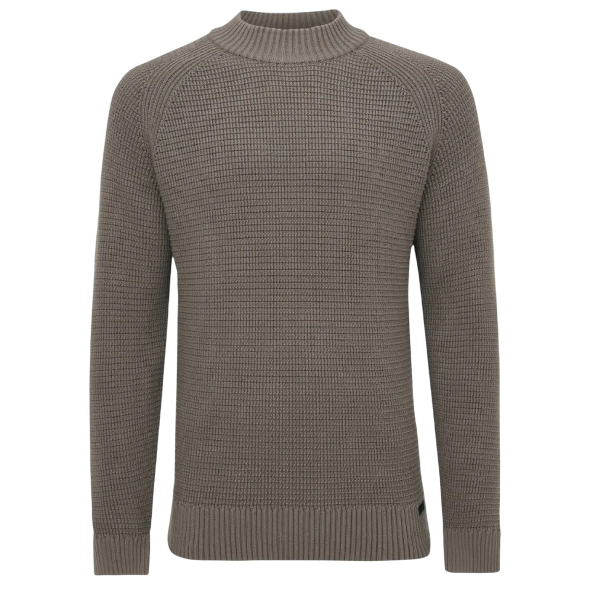 Genti Waffle Turtle Sweater Brun