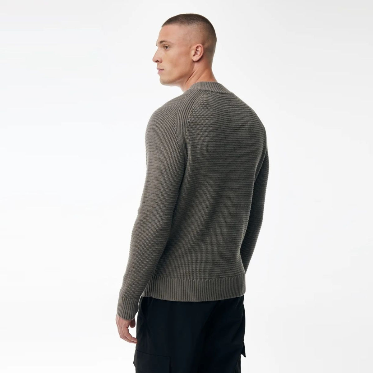 Genti Waffle Turtle Sweater Brun
