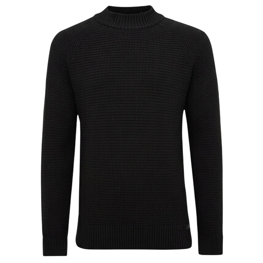 Genti Waffle Turtle Sweater Sort