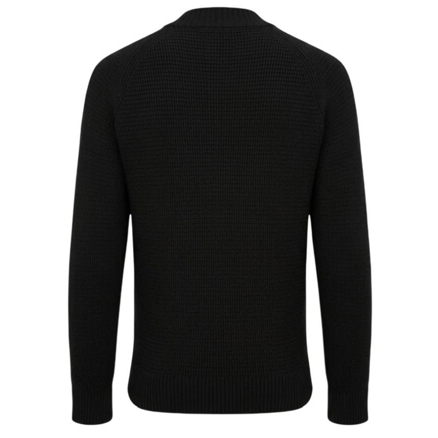 Genti Waffle Turtle Sweater Sort