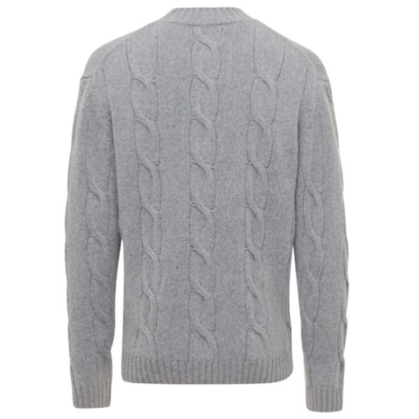 Gentiluomo Cable Knit Turtle Sweater Grijs