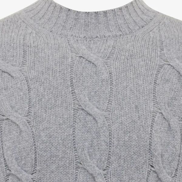 Gentiluomo Cable Knit Turtle Sweater Grijs