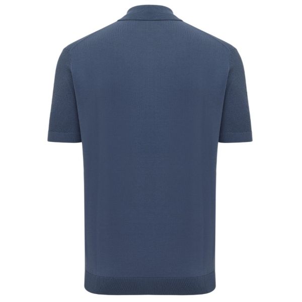 Gentiluomo Zip Polo Blauw