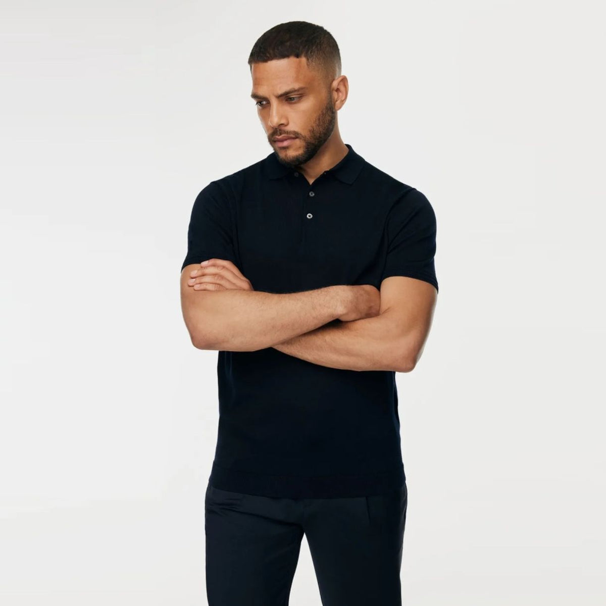 Gentiluomo 3-knaps polo navy
