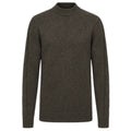 Gentiluomo kabelstrikket rullekrave-sweater brun
