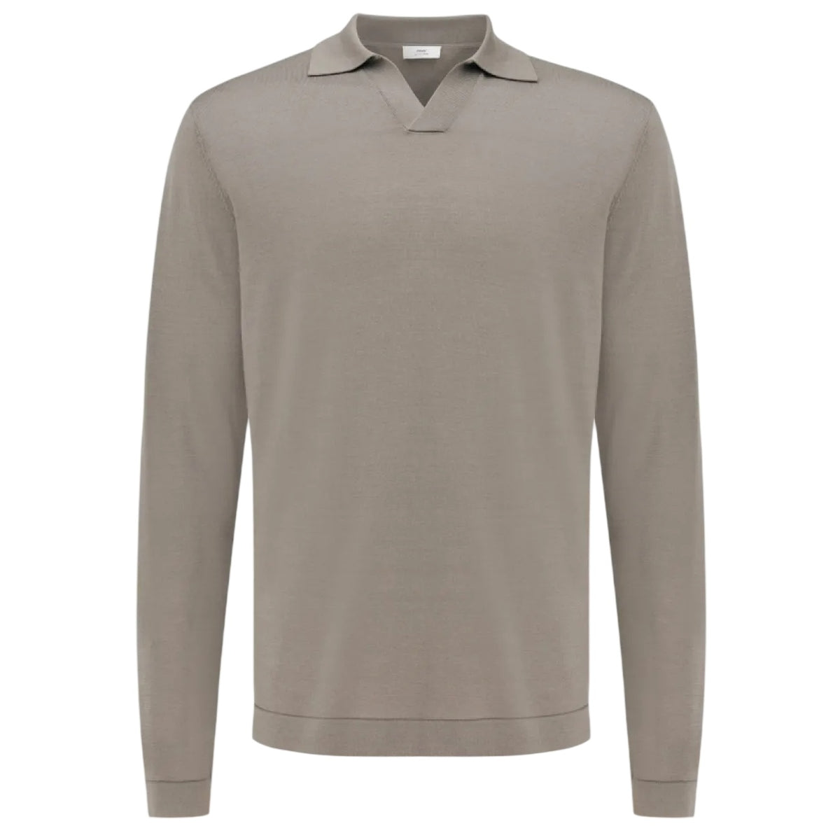 Gentiluomo No Buttons Langærmet Polo Brun