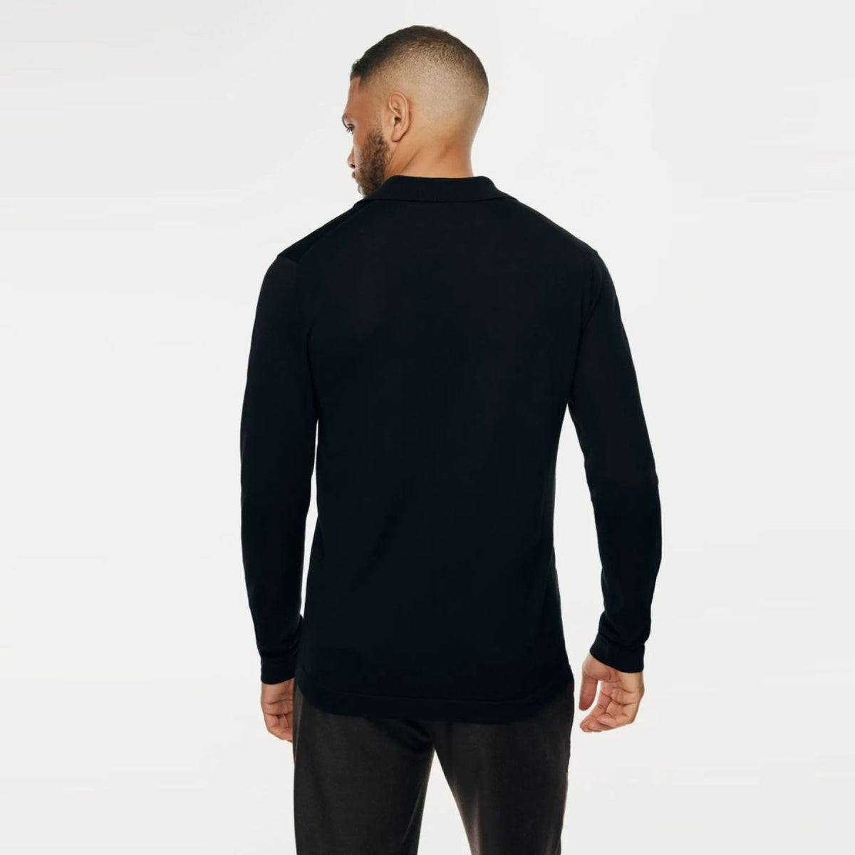 Gentiluomo No Buttons Langærmet Polo Navy