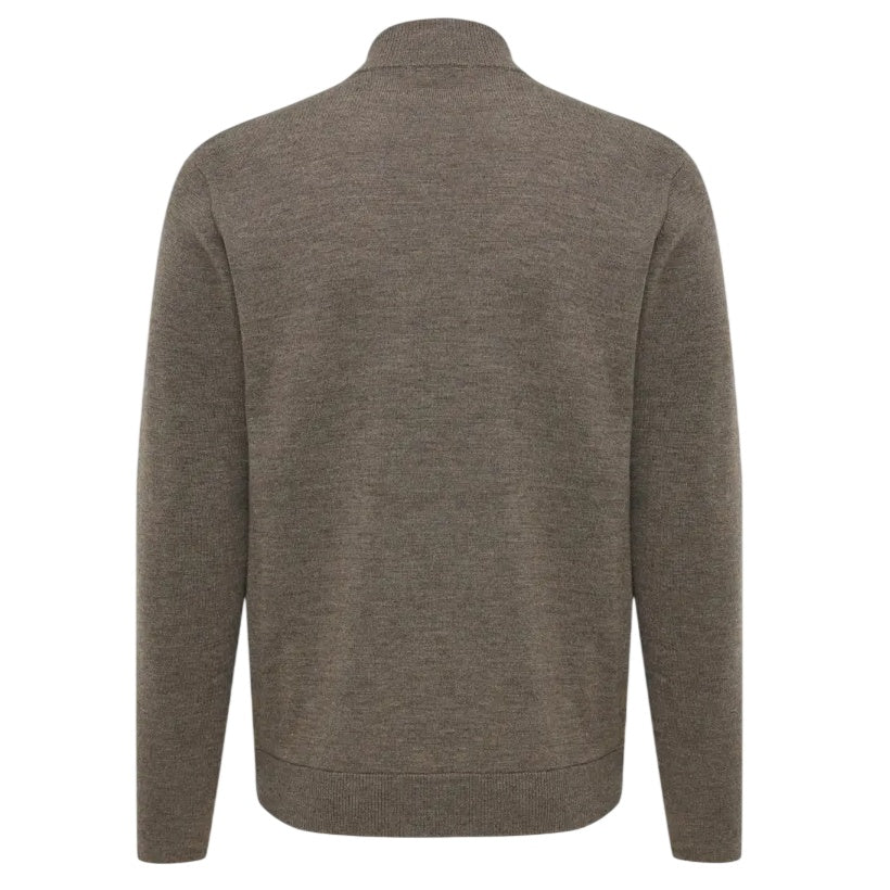 Gentiluomo uld-zipjakke brun